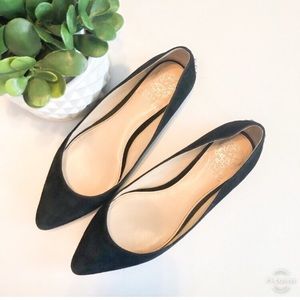 Vince Camuto black studded flats